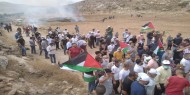 جيش الاحتلال يقمع مسيرة بين دجن شرق نابلس